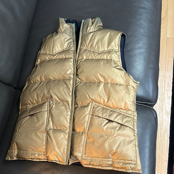 Lauren by Ralph Lauren reversible vest. Navy and aged gold. Size M gently worn - Picture 1 of 10
